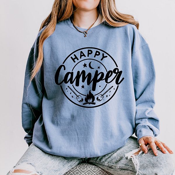 

Свитшот Happy Camper marshmallows lightweight garment dyed Simply Sage Market, Blue Jean, Зеленый, Свитшот Happy Camper marshmallows lightweight garment dyed Simply Sage Market, Blue Jean