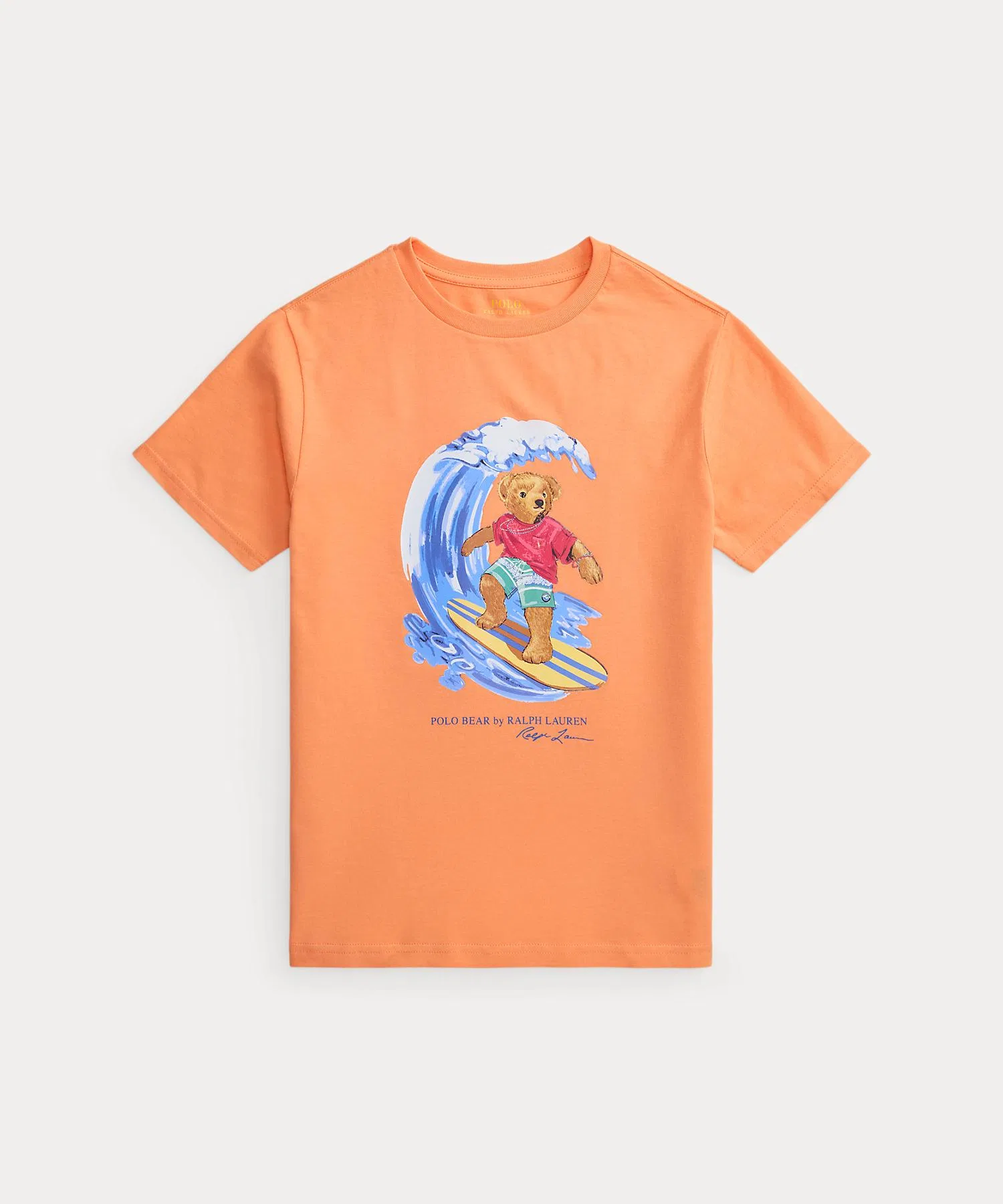 Детская футболка с принтом Polo Bear POLO RALPH LAUREN красная