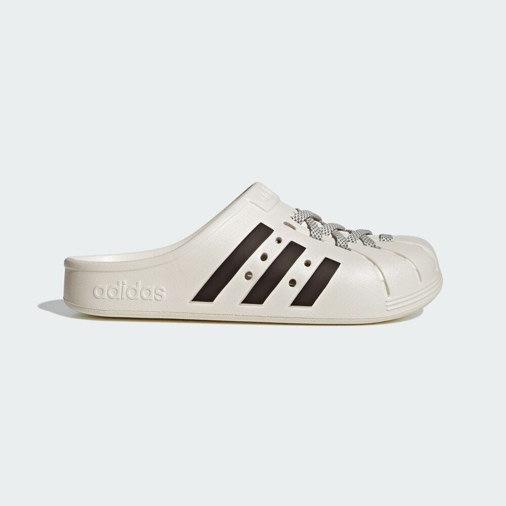 

Сандалии Adidas Adilette Clogs, цвет White/Black/Wonder Gray