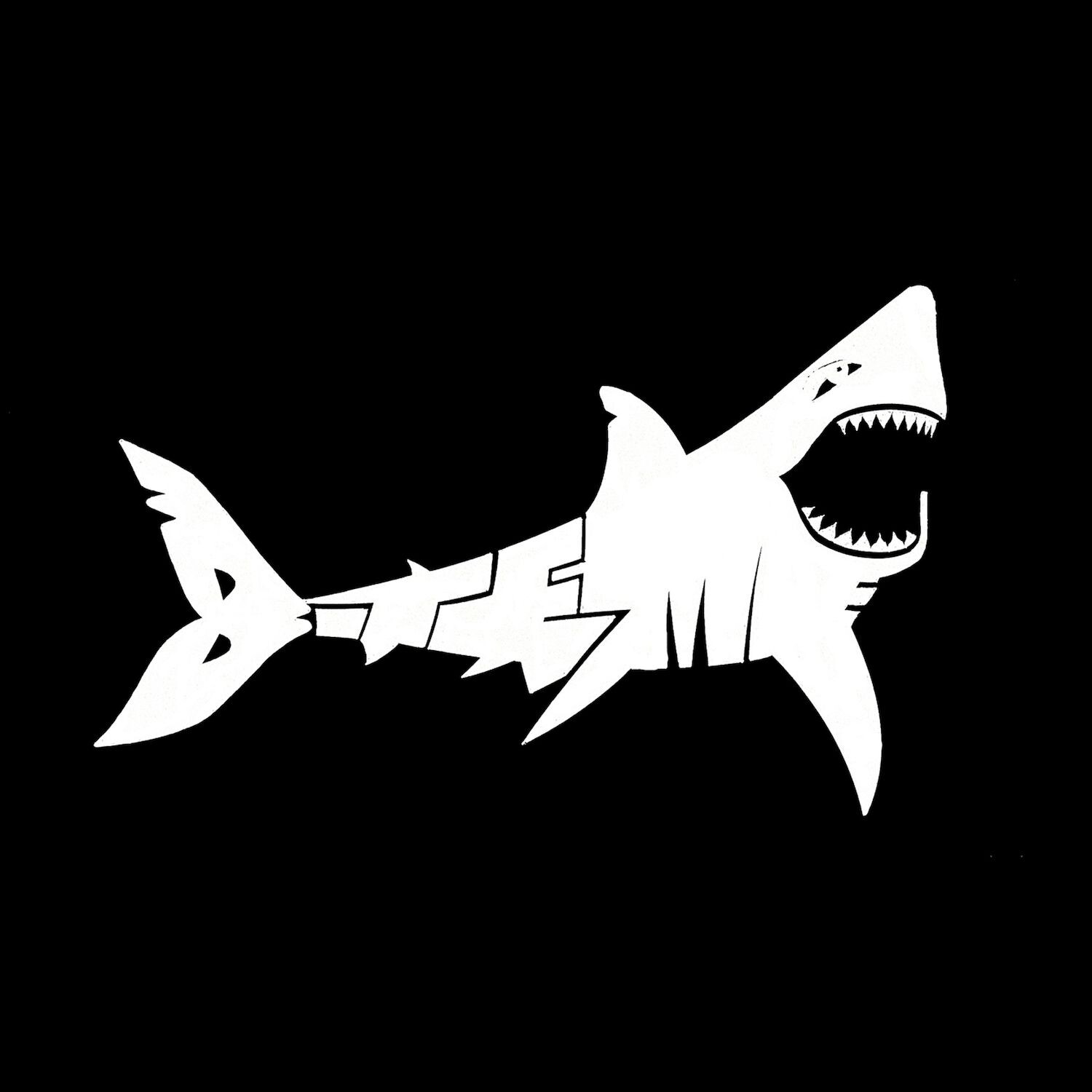 

Bite Me Shark — мужская футболка с рисунком Word Art LA Pop Art, черный