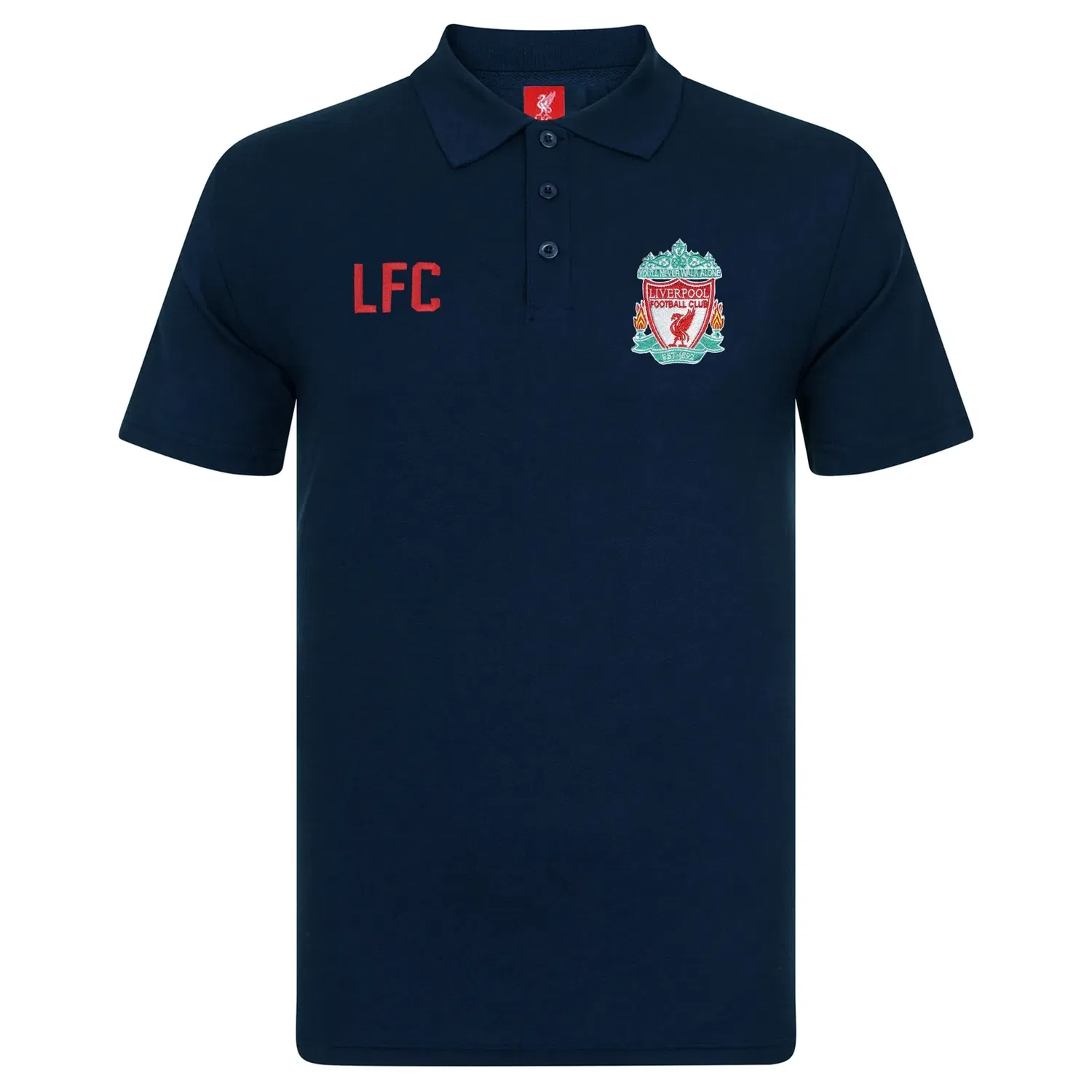Детское поло Liverpool FC с вышивкой, темно-синий