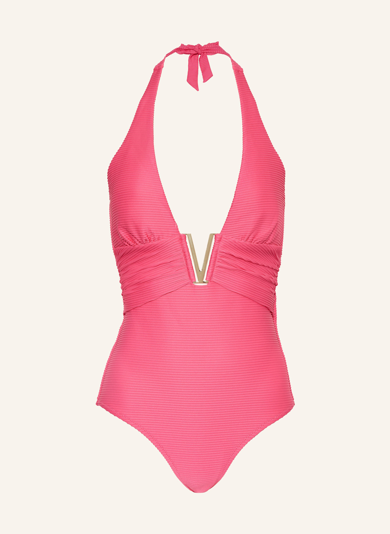 

Купальник с халтернеком тулум Heidi Klein, розовый