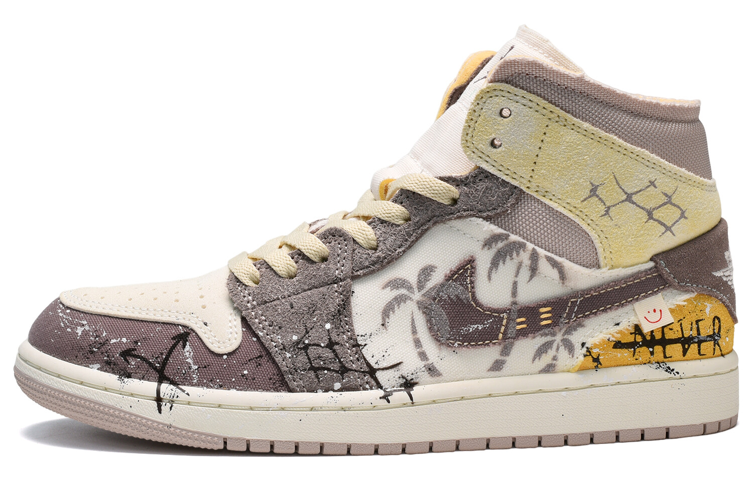 

Кроссовки Air JORDAN 1 Vintage Basketball Shoes Men High-Top Red White Yellow