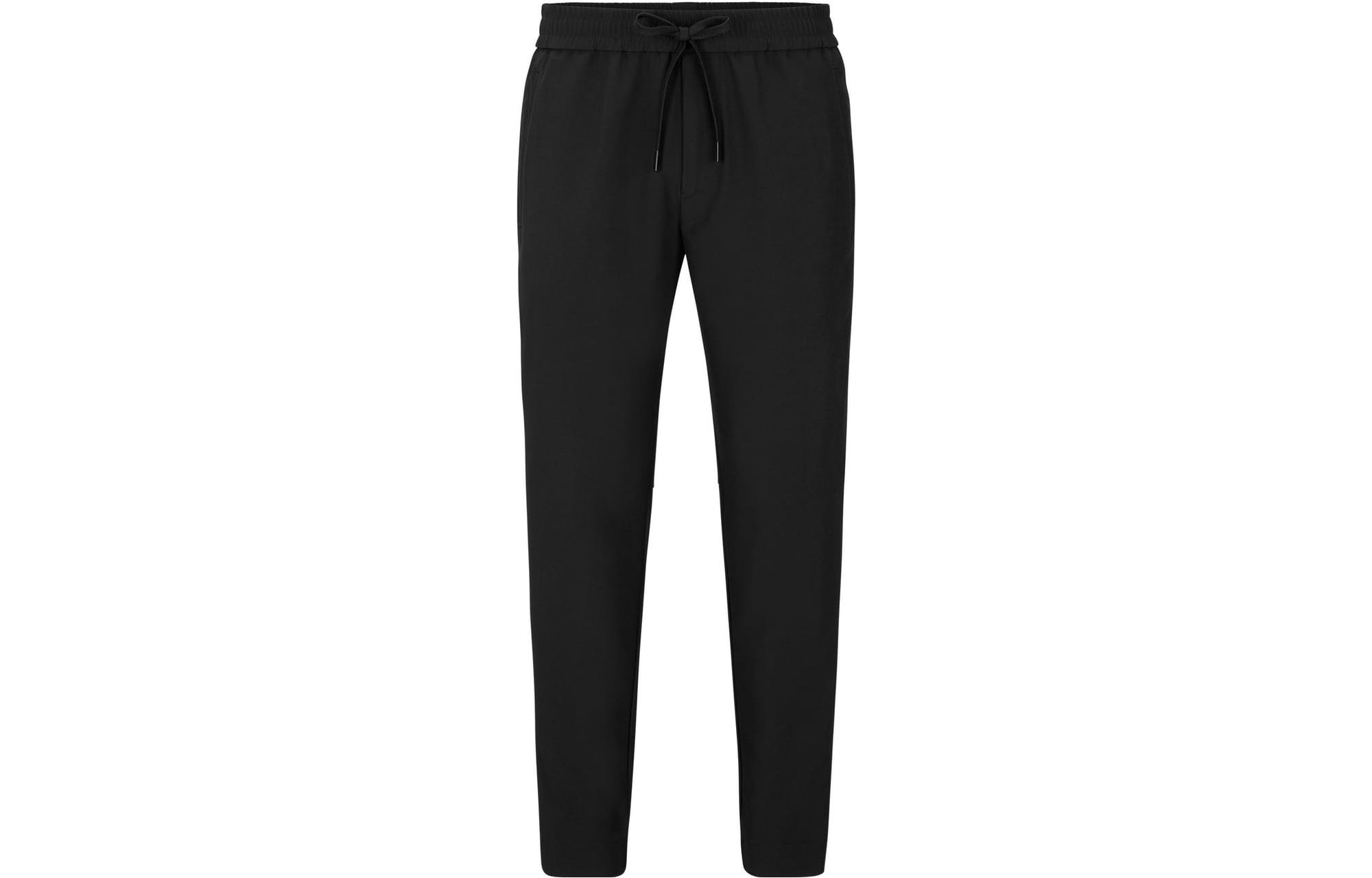 

Брюки чинос с зауженным низом и шнурком HUGO BOSS, черный