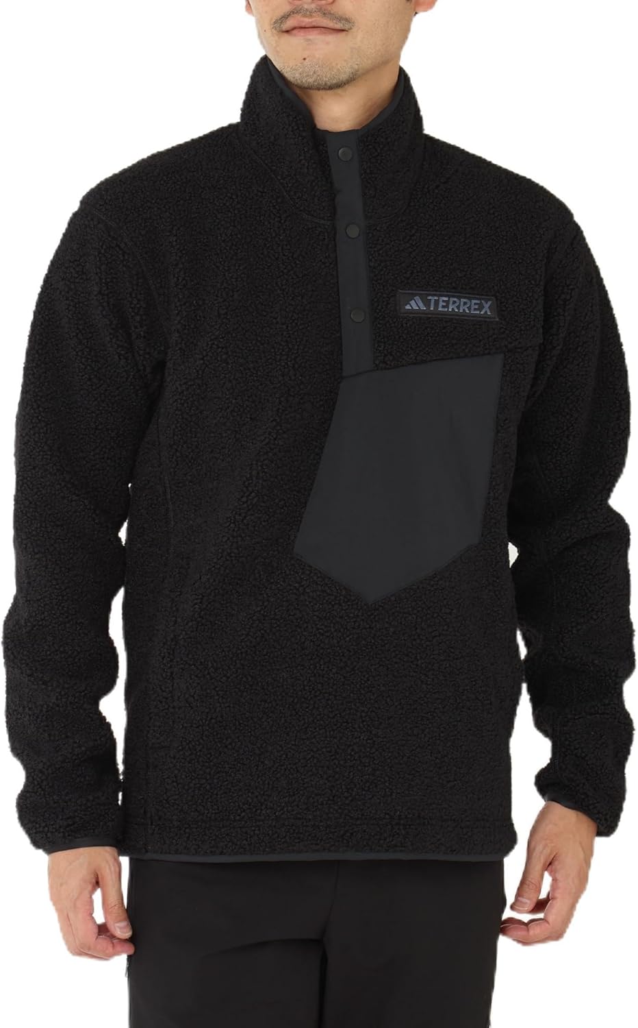 

Мужская толстовка-пуловер Xploric из флиса с высоким ворсом, JOJ34 Adidas, черный