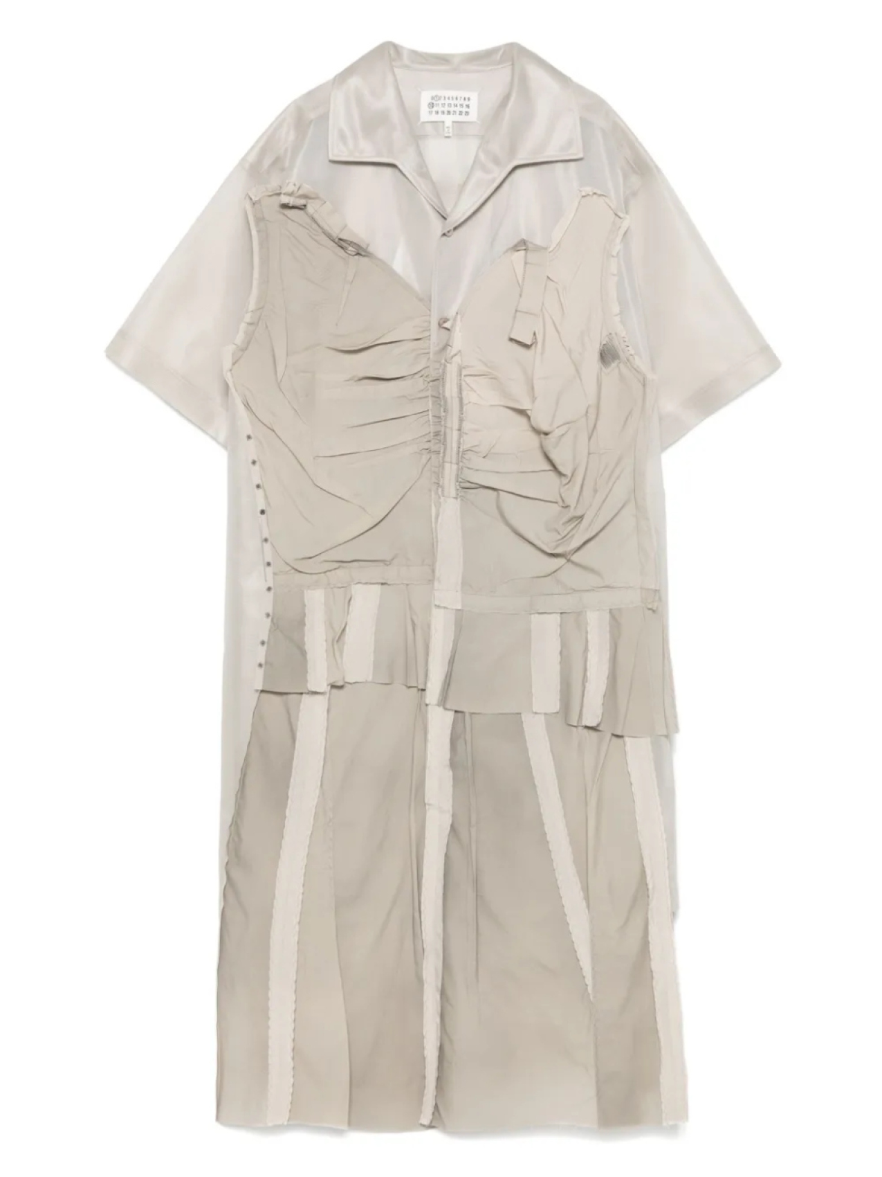 

Платье миди со вставками Maison Margiela, нейтральный