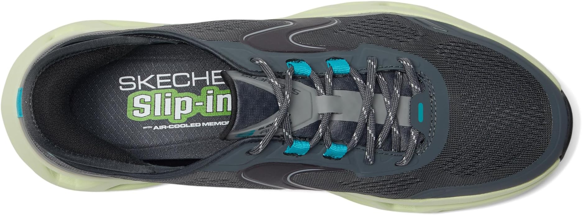 Кроссовки SKECHERS Glide-Step Altus Hands Free Slip-In, цвет Charcoal/Lime — фото 2