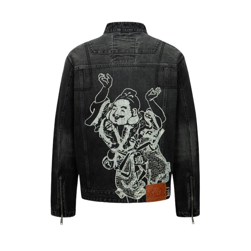 

EVISU Черная джинсовая куртка, Denim Black