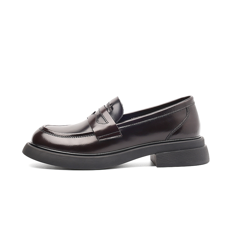 AQUASCUTUM Коричневые женские лоферы на каблуке 3,5 см, цвет Brown