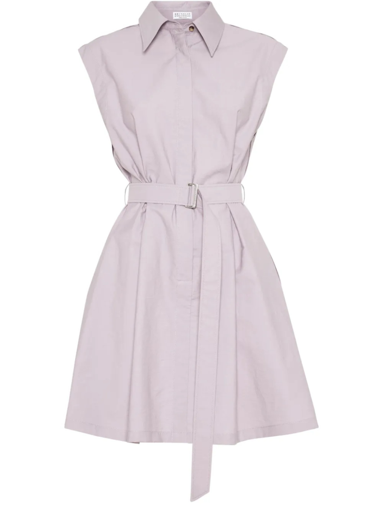 

Платье мини Brunello Cucinelli с поясом, фиолетовый