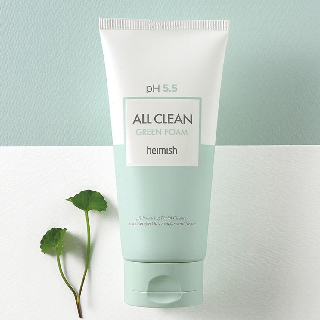 Очищающая пенка для лица heimish all clean green foam ph 5.5 Heimish, вес 150 гр. — фото 3