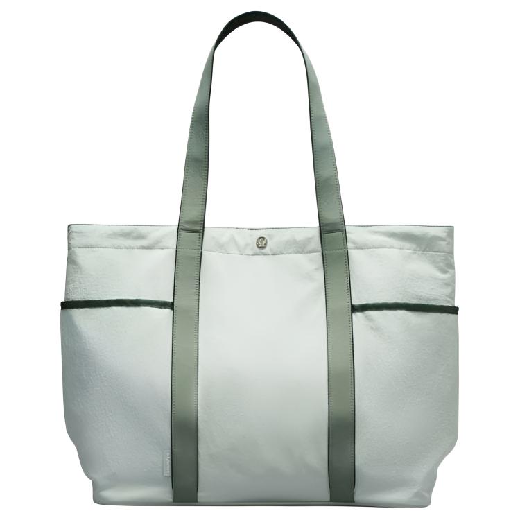 

Lululemon Нейлоновая сумка-шоппер, шоппер, сумка через плечо унисекс lake green & gray & green