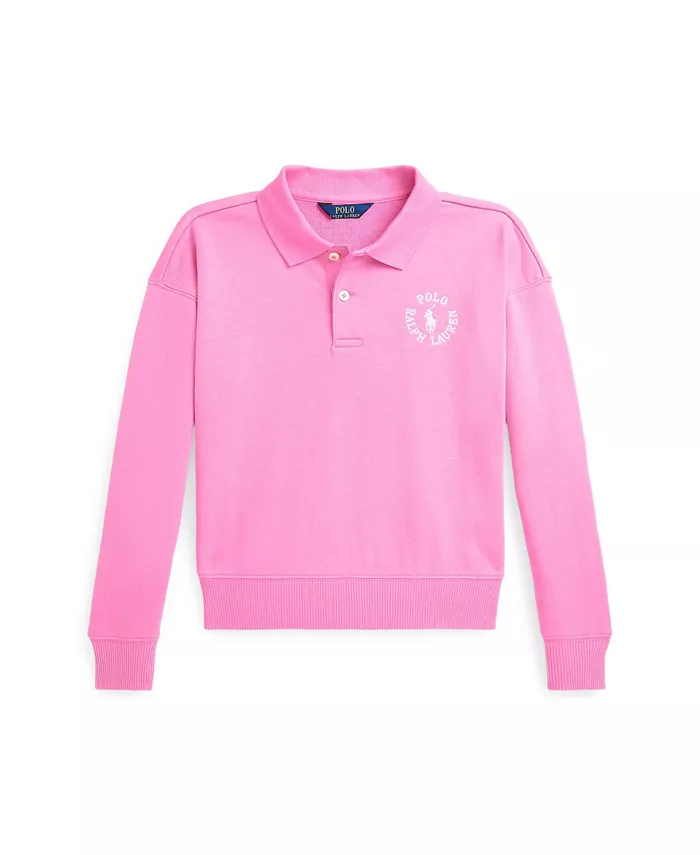

Толстовка-поло из французского терри с логотипом Big Girls Polo Ralph Lauren, розовый