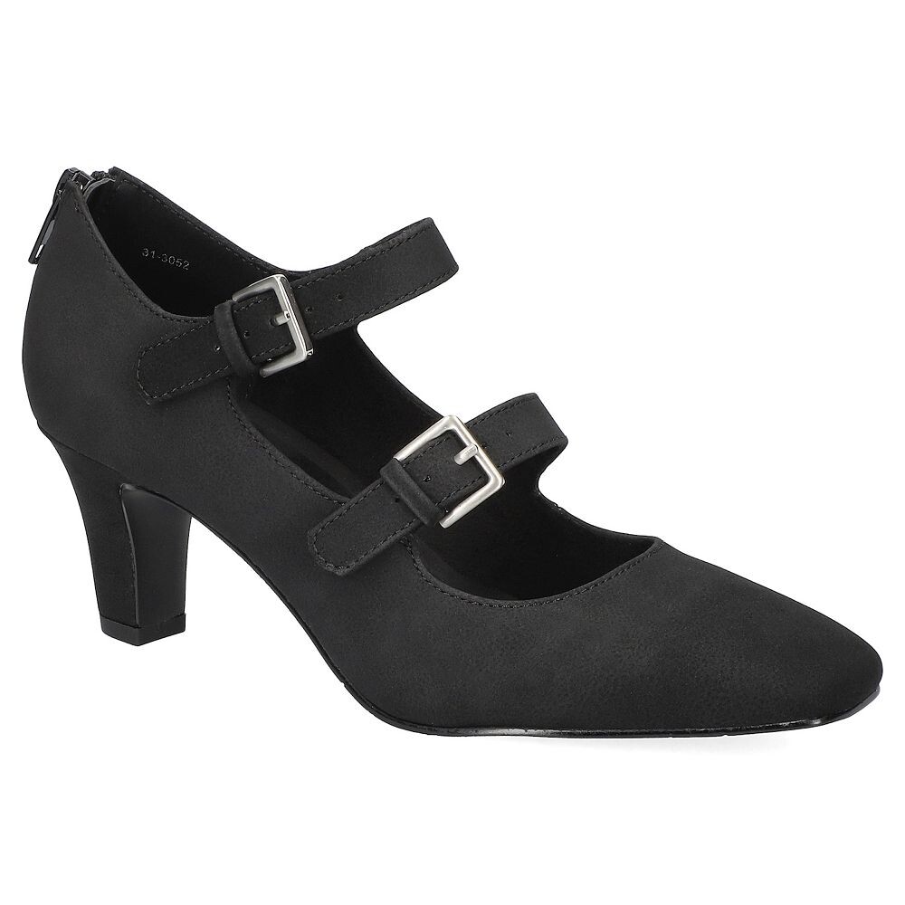 Женские туфли-лодочки Мэри Джейн с двойным ремешком Easy Street Willis, цвет Black Matte
