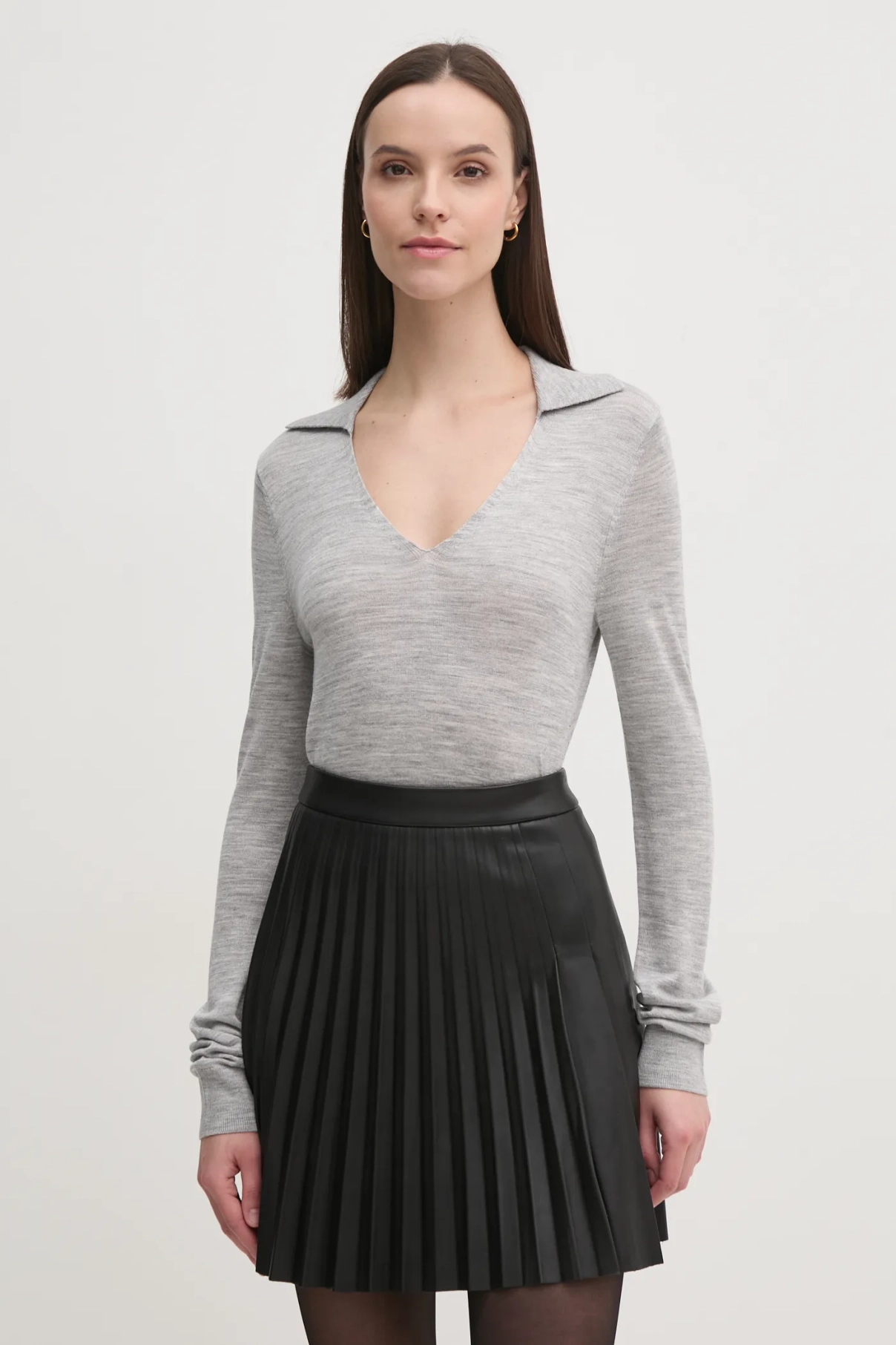 

Свитер из смесовой шерсти Calvin Klein, серый
