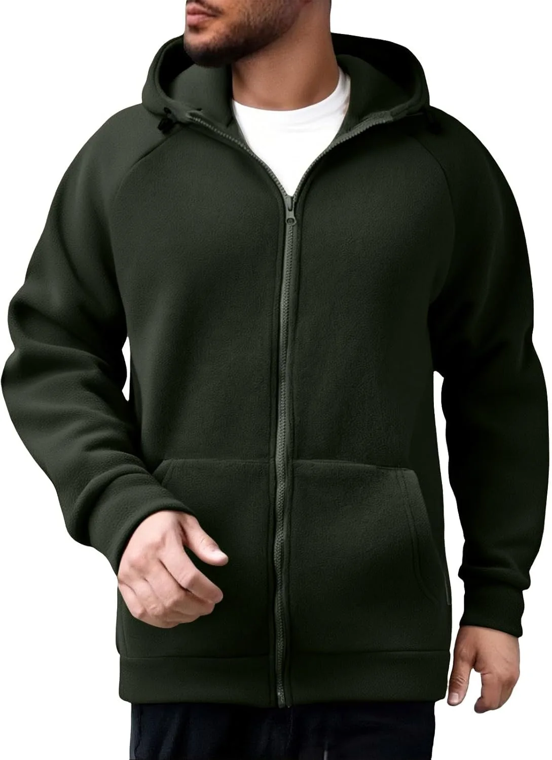 

Толстовка с капюшоном Full Zip Fleece для мужчин Casual Slim Fit