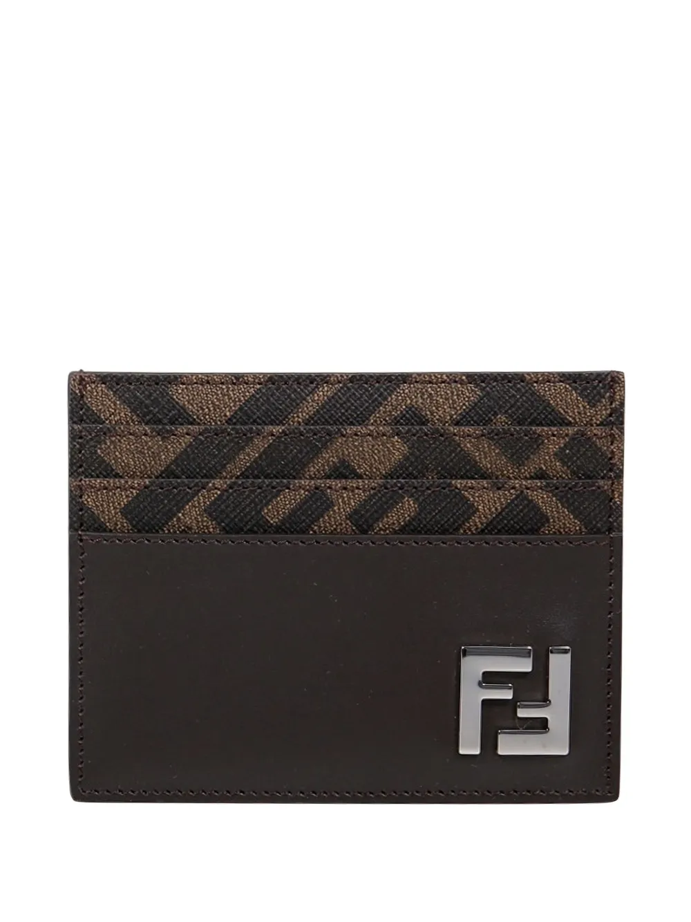 

Держатель для карт с логотипом Fendi, коричневый