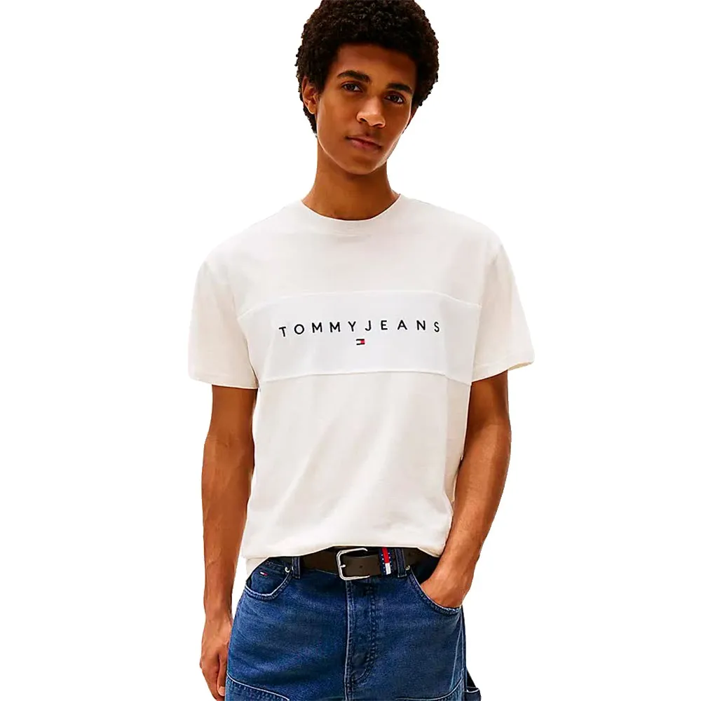 

Футболка с коротким рукавом Tommy Jeans Linear Logo Regular Fit, белый