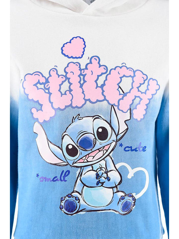 Lilo & Stitch Худи "Лило и Стич" сине-белого цвета — фото 3