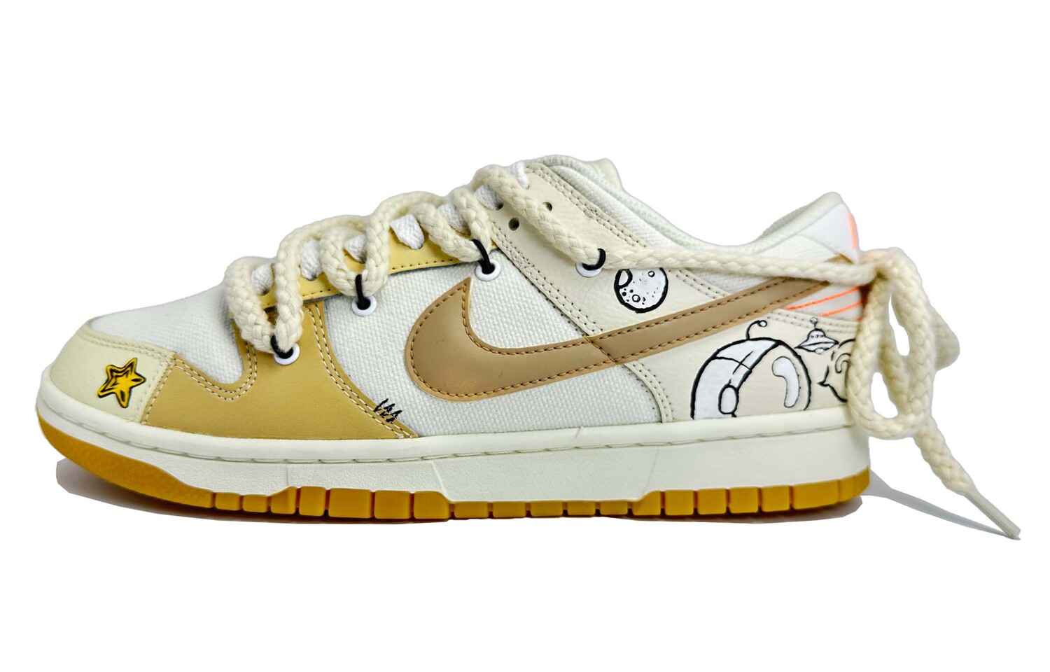 

Кроссовки Nike Dunk Skateboarding Shoes Men Low-top Beige, цвет Off White
