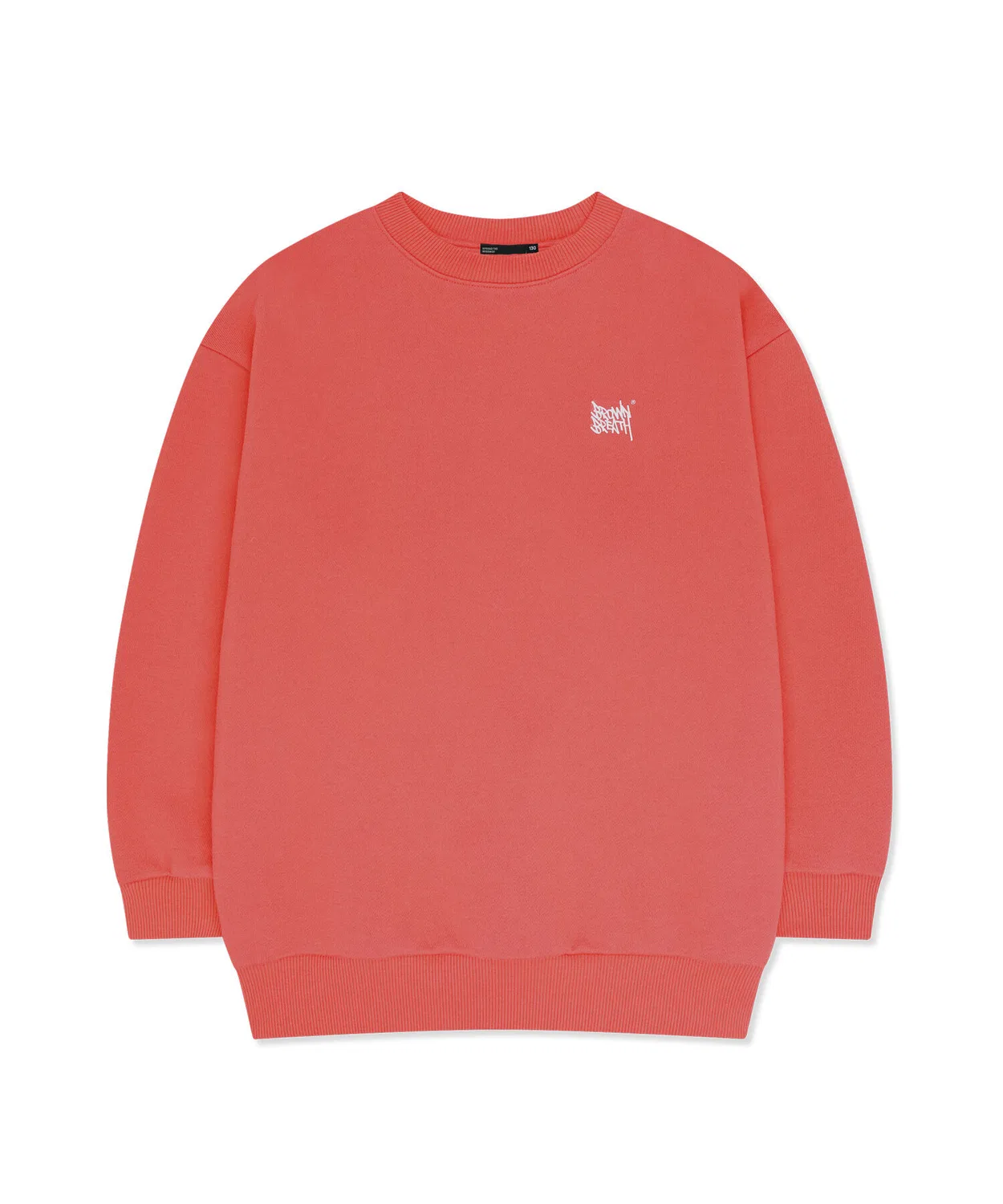 Детский свитшот Tag Crewneck красно-оранжевый от Brownbreath Kids — фото 3