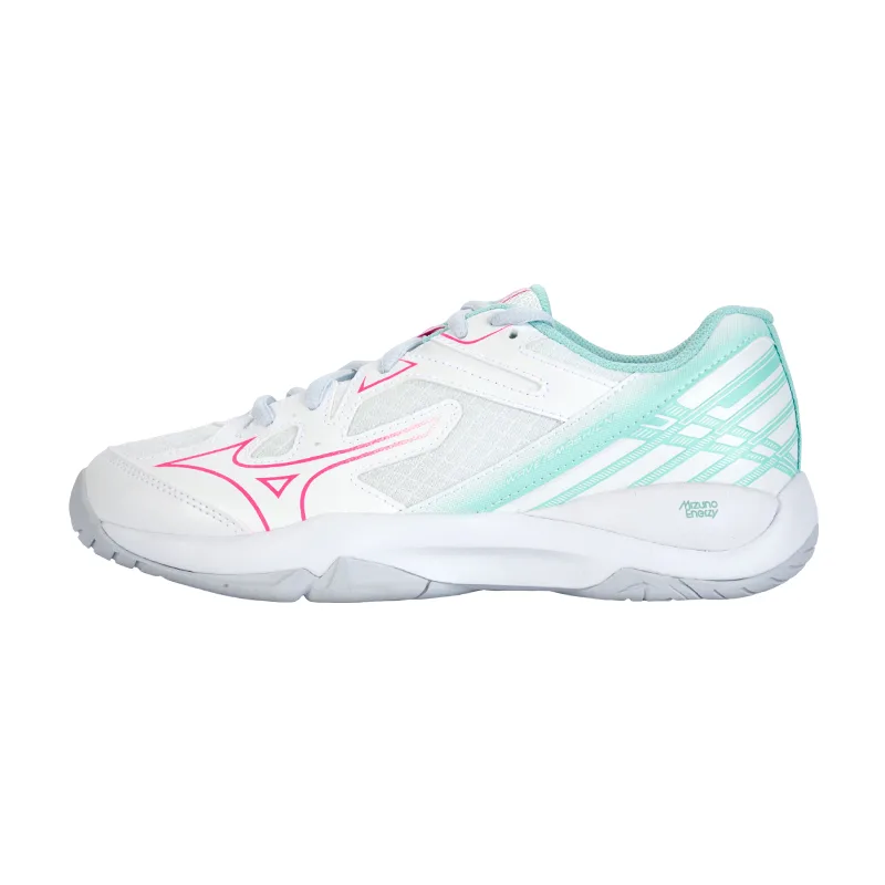 Mizuno WAVE SMASH CN Bulbul Slip Resistant, Abrasion Resistant, Breathable низкие кроссовки для бадминтона Unisex Youth White