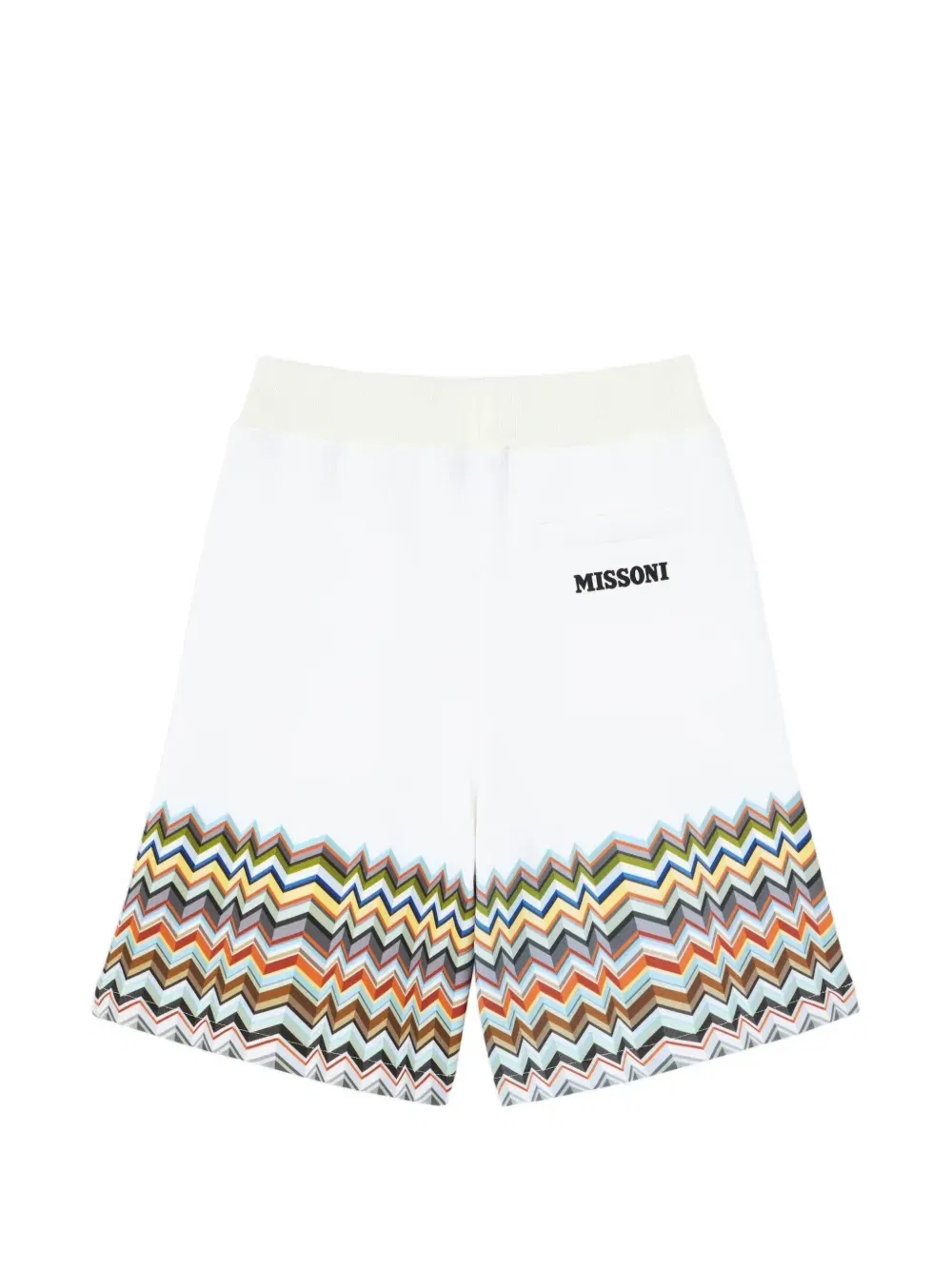 Шорты с зигзагообразным принтом Missoni Kids, белый — фото 2