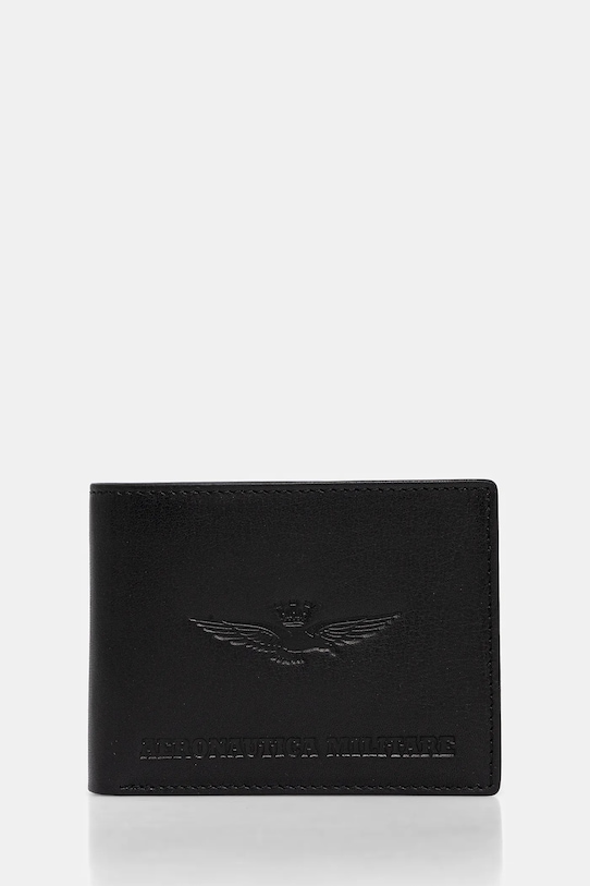 

Кожаный кошелек Aeronautica Militare, черный