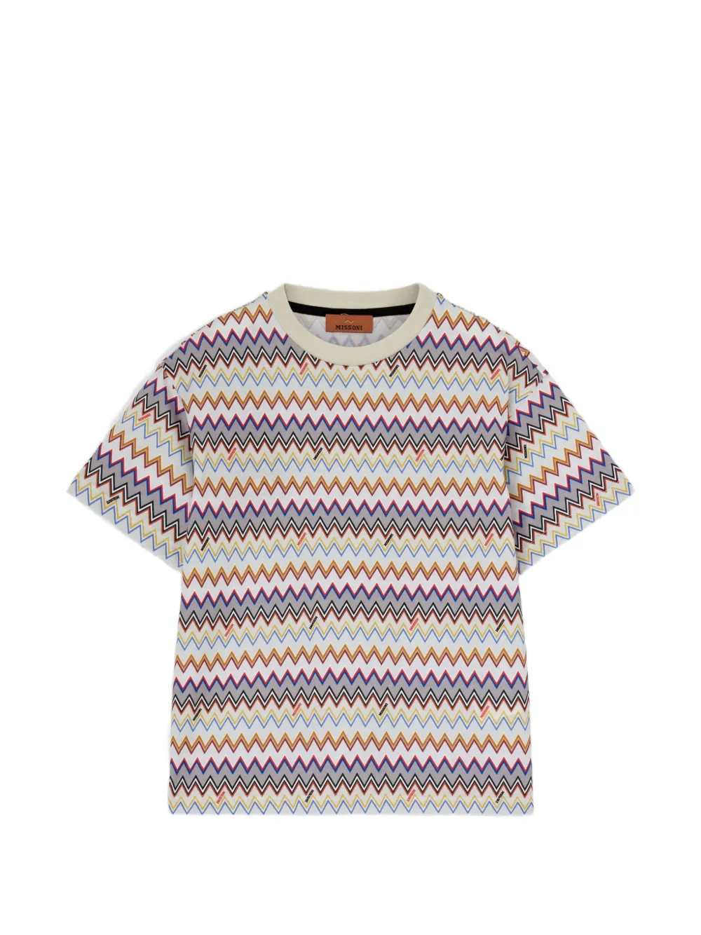 

Футболка с зигзагообразным узором Missoni Kids, белый