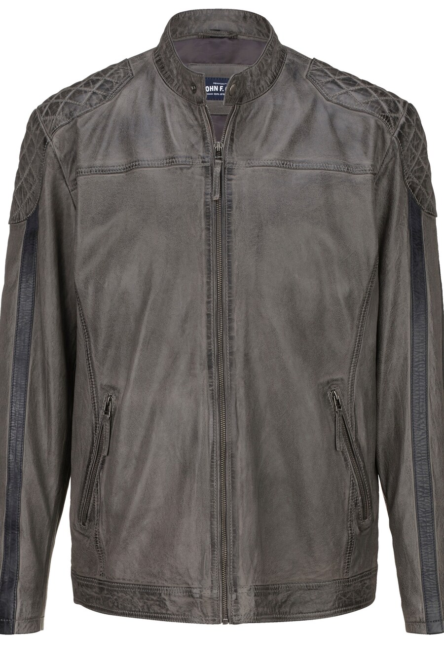 

Кожаная куртка John F. Gee Between-Season Jacket, серый