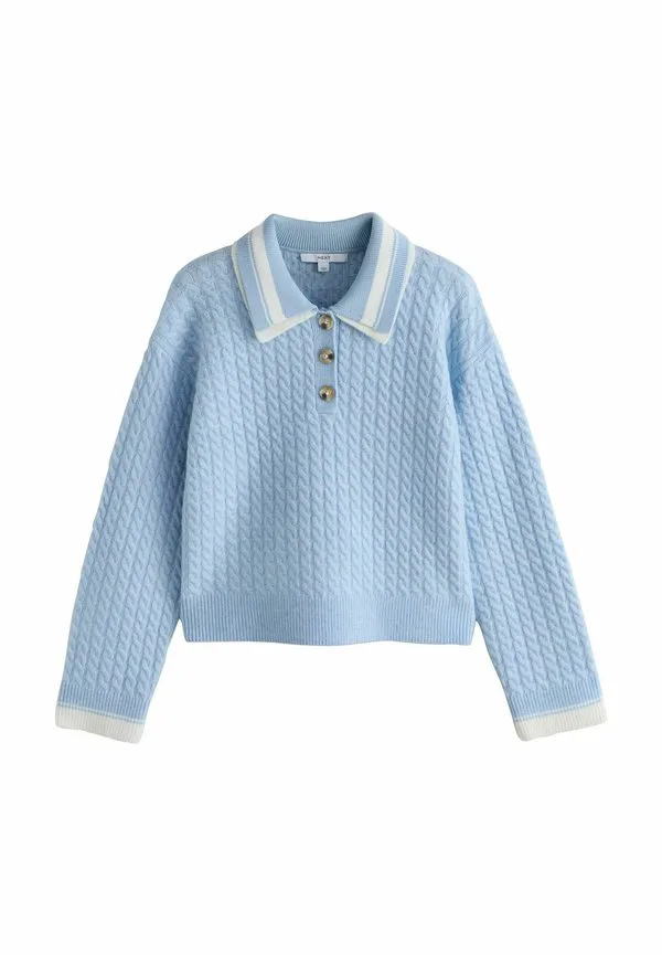 Джемпер с двойным воротником Next, Light Blue