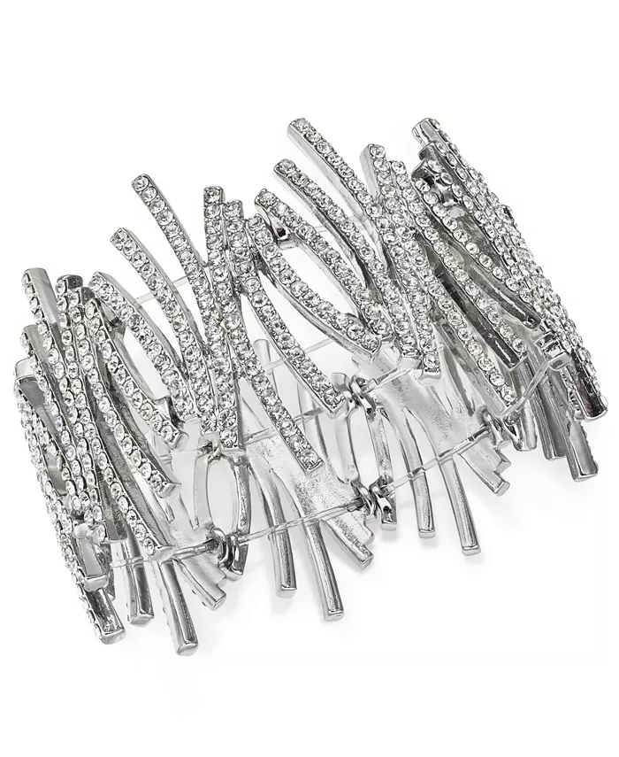 

Браслет Crystal Zig Zag Stretch I.N.C. International Concepts, серебряный
