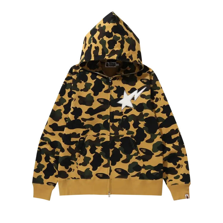 

Худи BAPE 1st Camo Full Zip 'Yellow', желтый