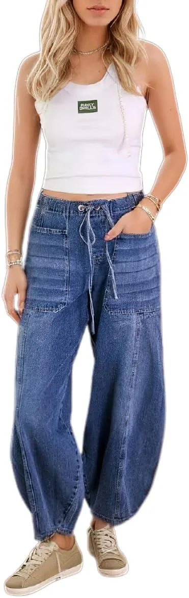 

Женские джинсы Akivide с высокой талией, свободные, с карманами