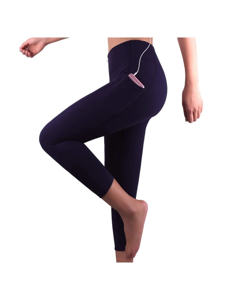 

Леггинсы COFI 1453 3/4 Fitness-Leggings praktischer Handytasche – Komfort, темно-синий