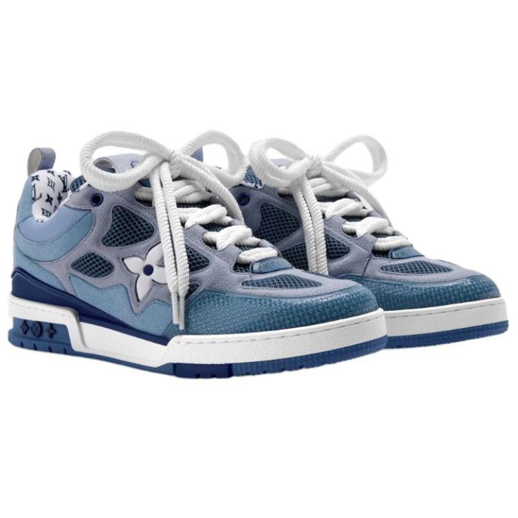 LOUIS VUITTON Низкие кроссовки для скейтбординга Skate мужские blue — фото 3