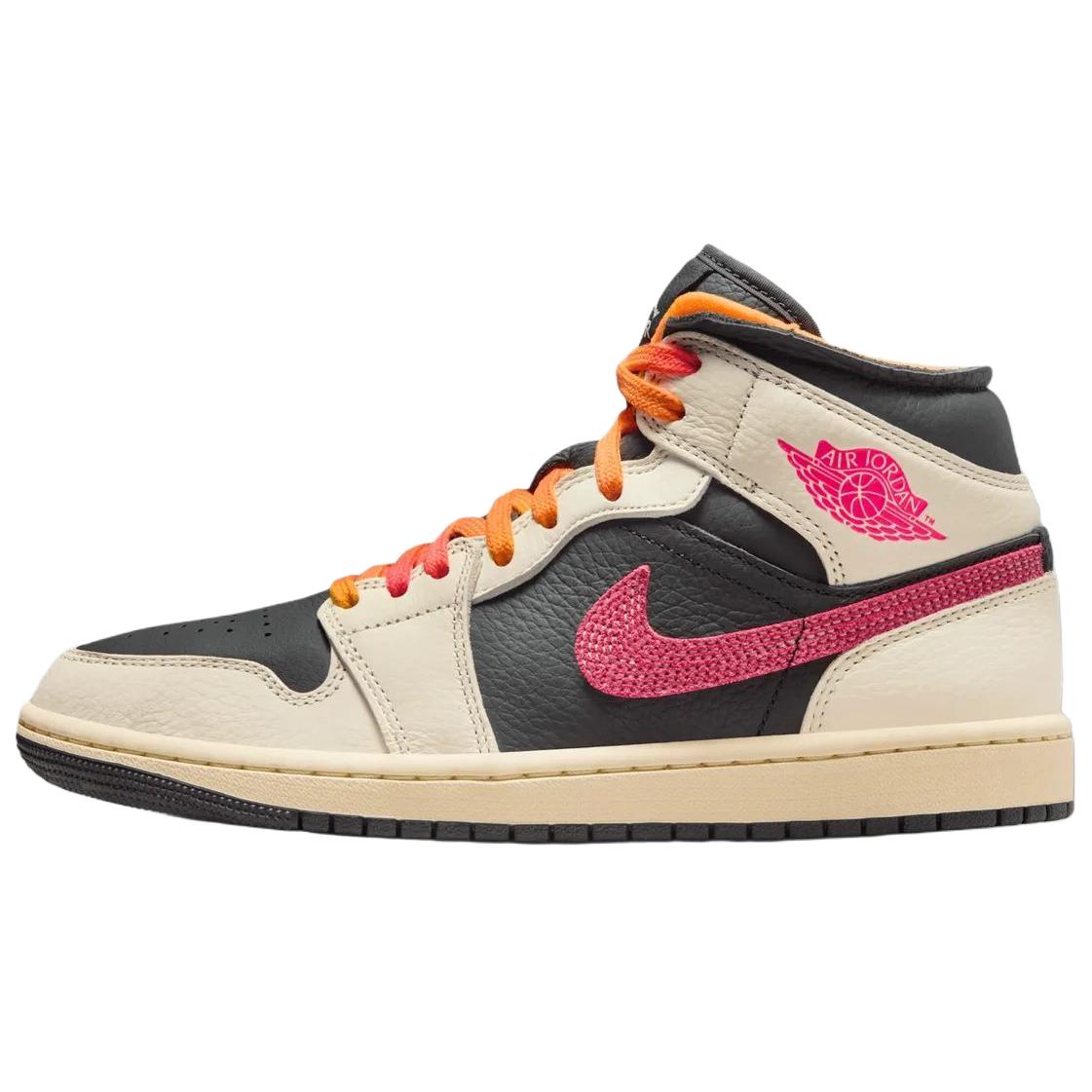 Кроссовки Air 1 Mid top Vintage Basketball Shoes Unisex Beige Jordan, бежевый — фото 3