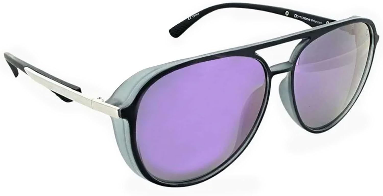 

Поляризованные спортивные солнцезащитные очки Optic Nerve Govnah – легкая спортивная оправа, защита от УФ-излучения, антибликовое покрытие – унисекс, Matte Gray - Smoke W/ Purple Mirror Lens