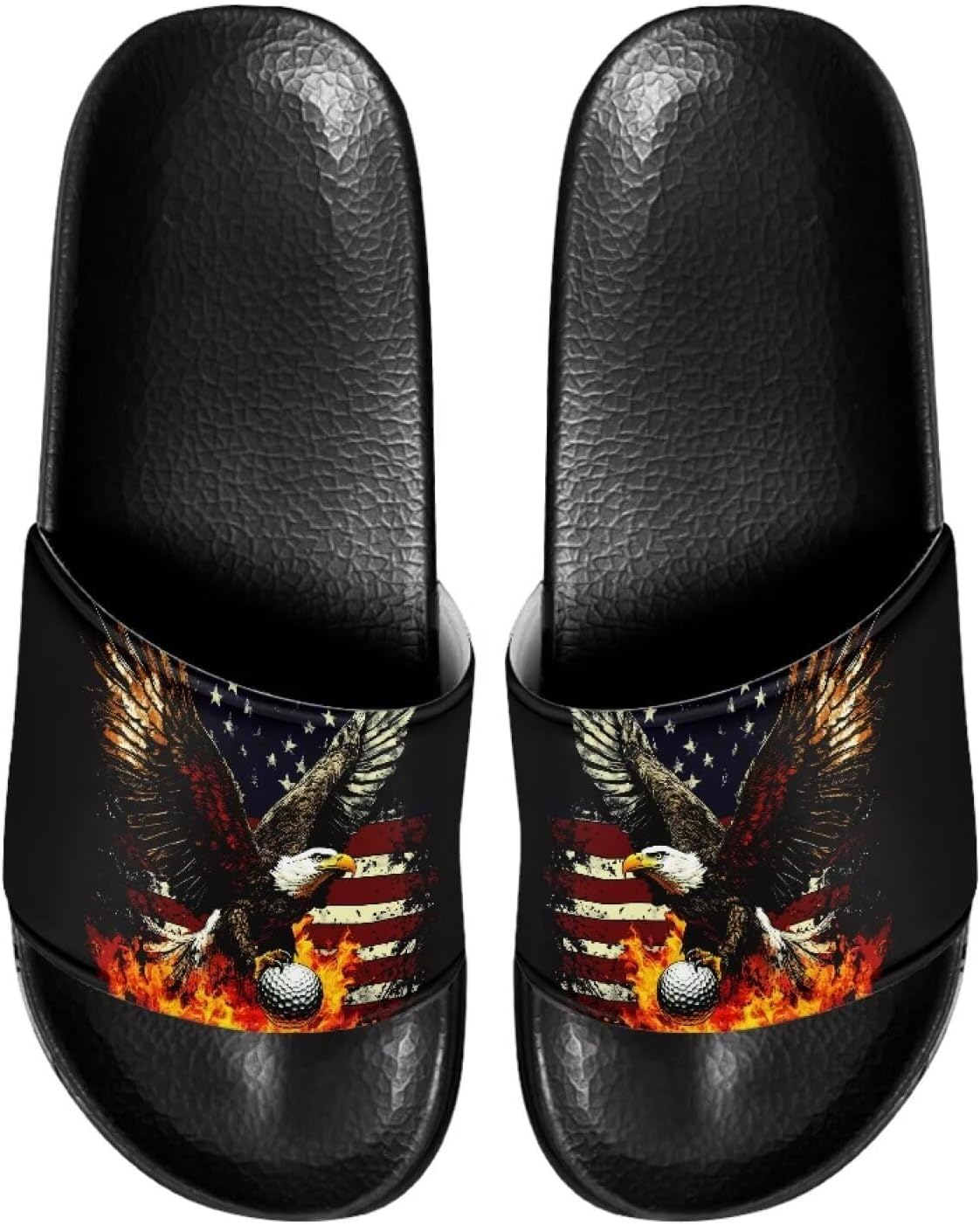 

Мужские шлепанцы Gogavesne - легкие, нескользящие, с открытым носком, быстросохнущие, подходят для ванной, плавания, пляжа и прогулок, Golf Eagle Flag