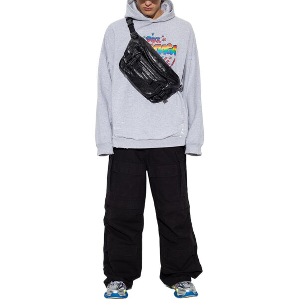 Толстовка 90/10 hoodie wide fit 'grey' Balenciaga, серый — фото 2