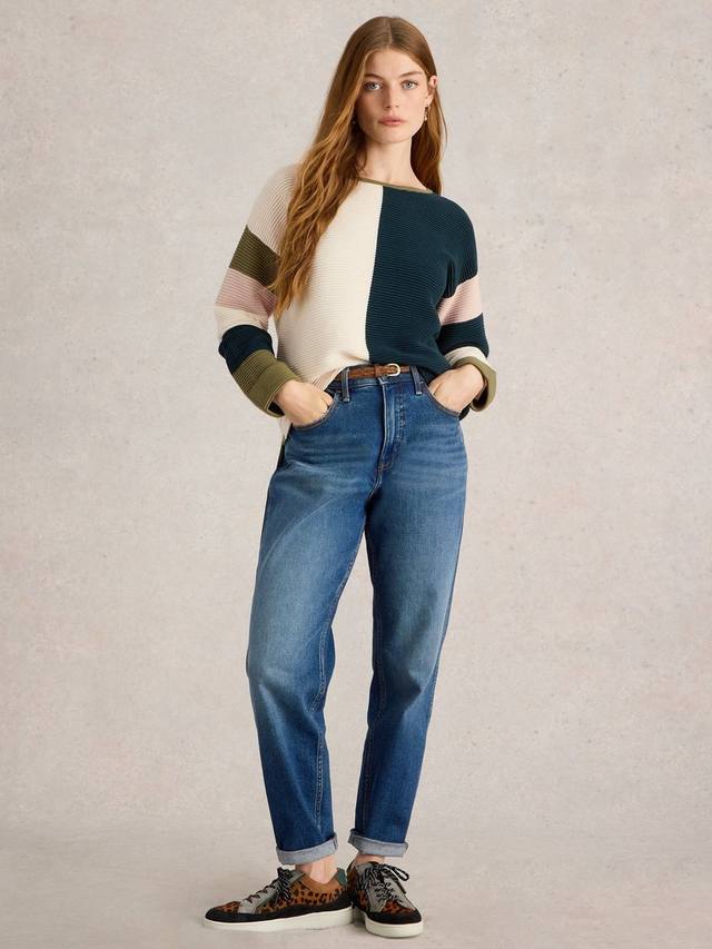 

Джемпер из органического хлопка jana color block White Stuff, разноцветный