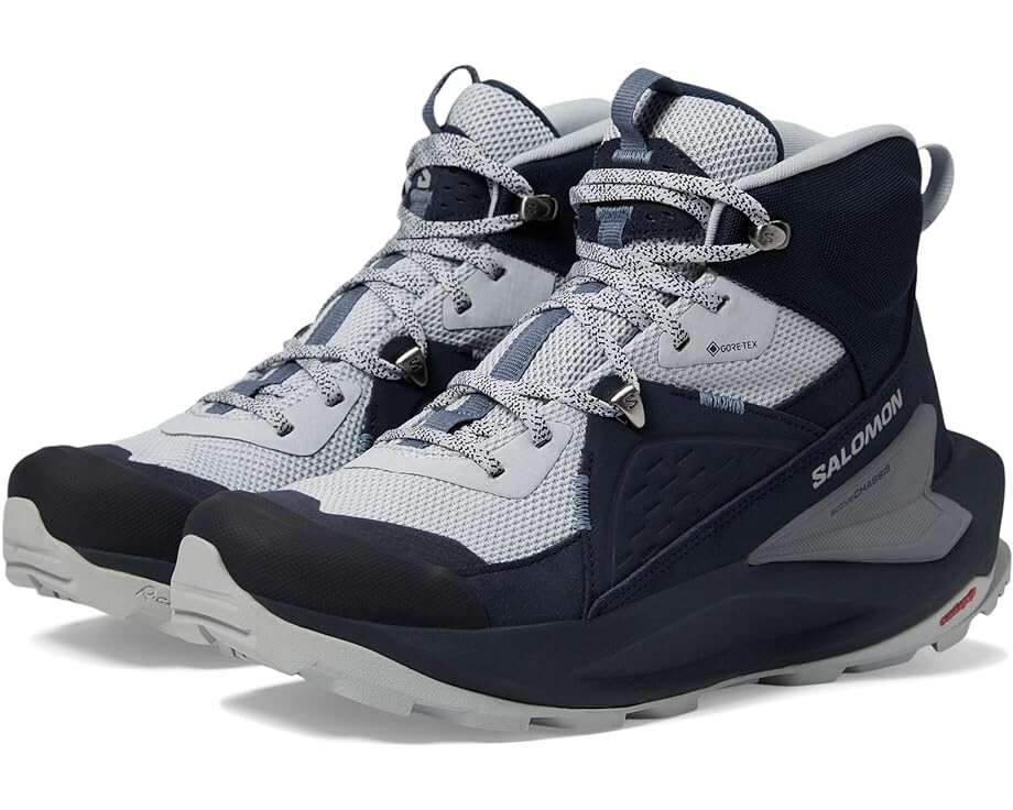 

Походная обувь Salomon Elixir Mid GORE-TEX, цвет Carbon/Pearl Blue/Flint Stone