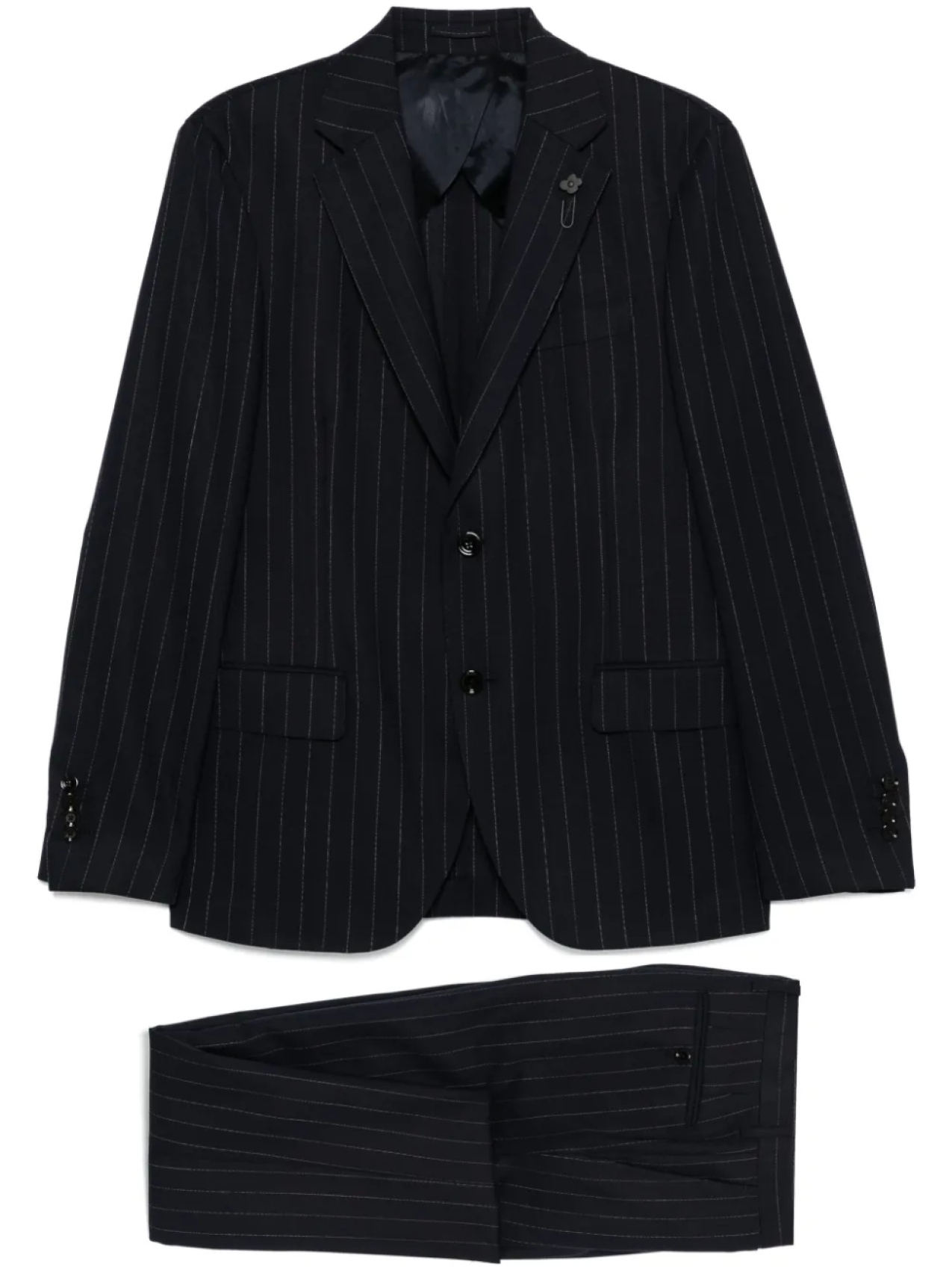 

Lardini костюм в тонкую полоску, синий