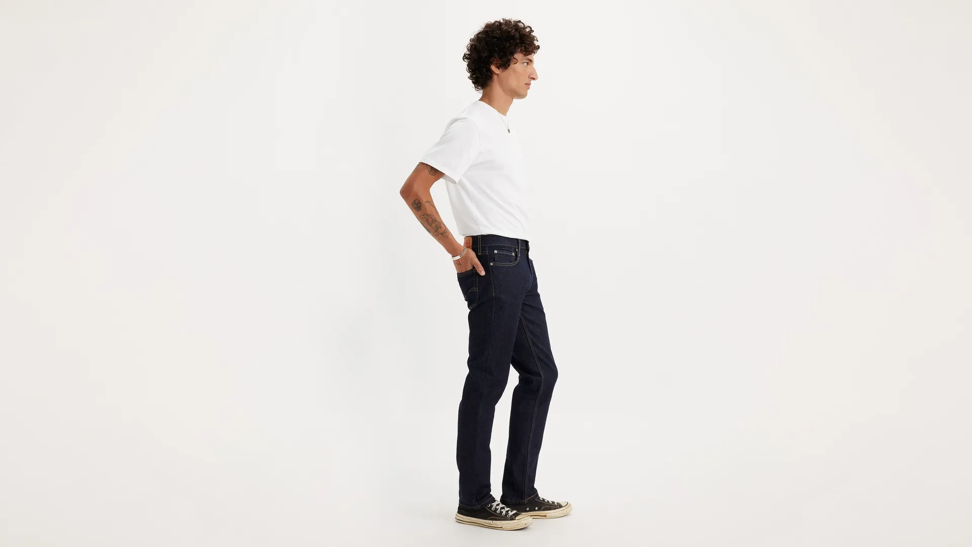 Мужские джинсы узкого кроя 511 Levi's, цвет Dark Hollow - Dark Wash - Stretch — фото 3