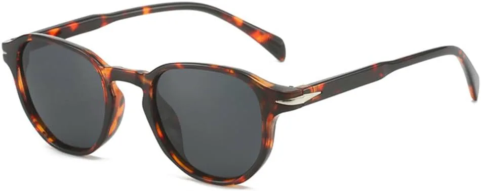 

Солнцезащитные очки UV400 с овальной оправой и заклепками в стиле панк для женщин и мужчин, для бега и занятий спортом на открытом воздухе UYPTK, Leopard Grey