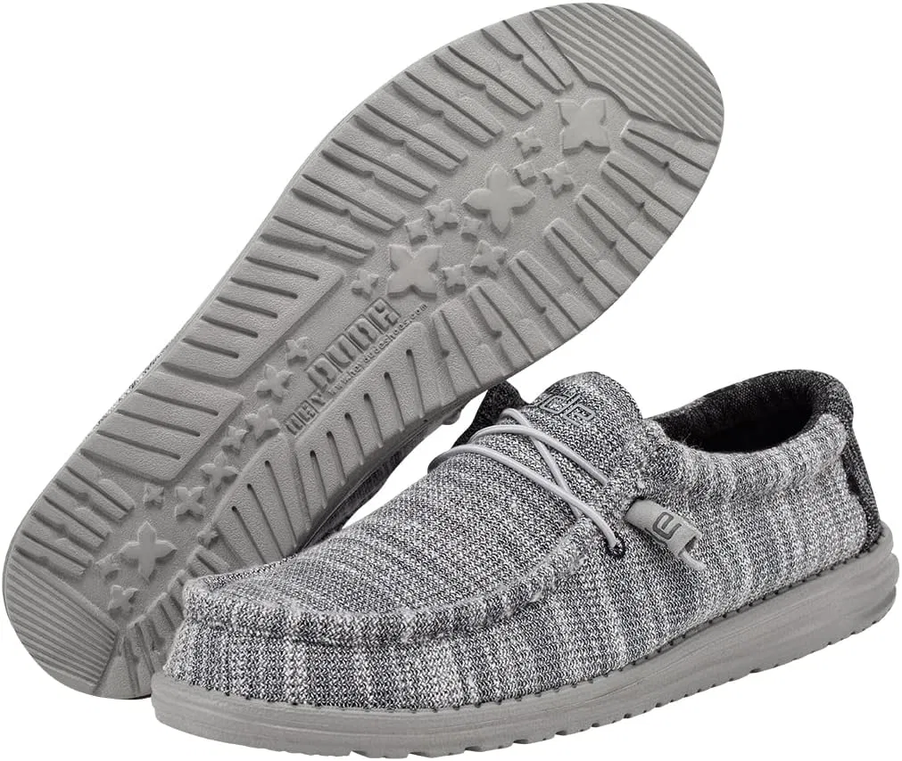 Мокасины мужские HEYDUDE Wally, Platinum Mix Fleece — фото 3