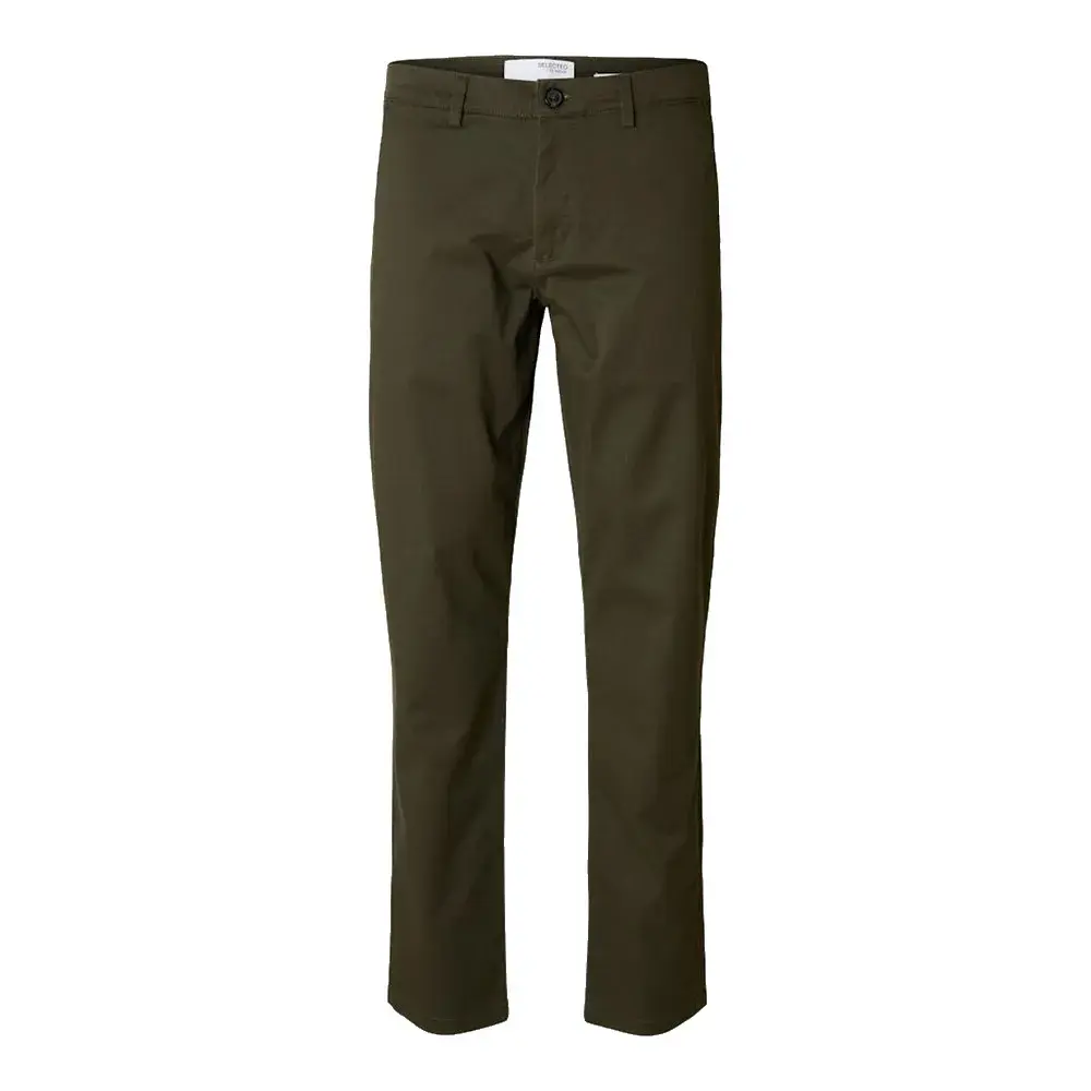 

Брюки Selected 175 Miles Slim Fit chino, зеленый
