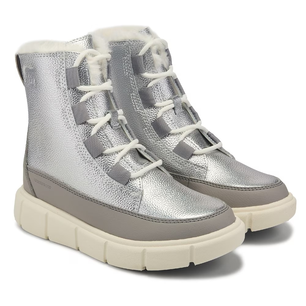 

Детские водонепроницаемые ботинки на шнурках Explorer III Lace от Sorel, silver