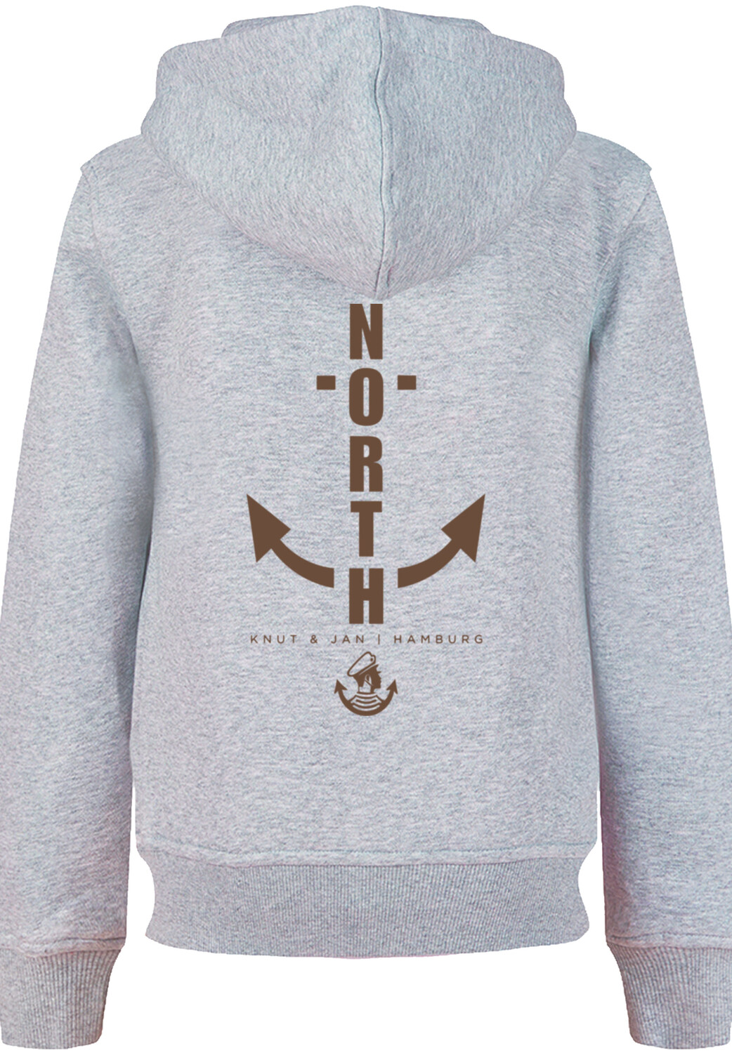 

Пуловер F4NT4STIC Hoodie North Anker Knut & Jan Hamburg, цвет grau meliert