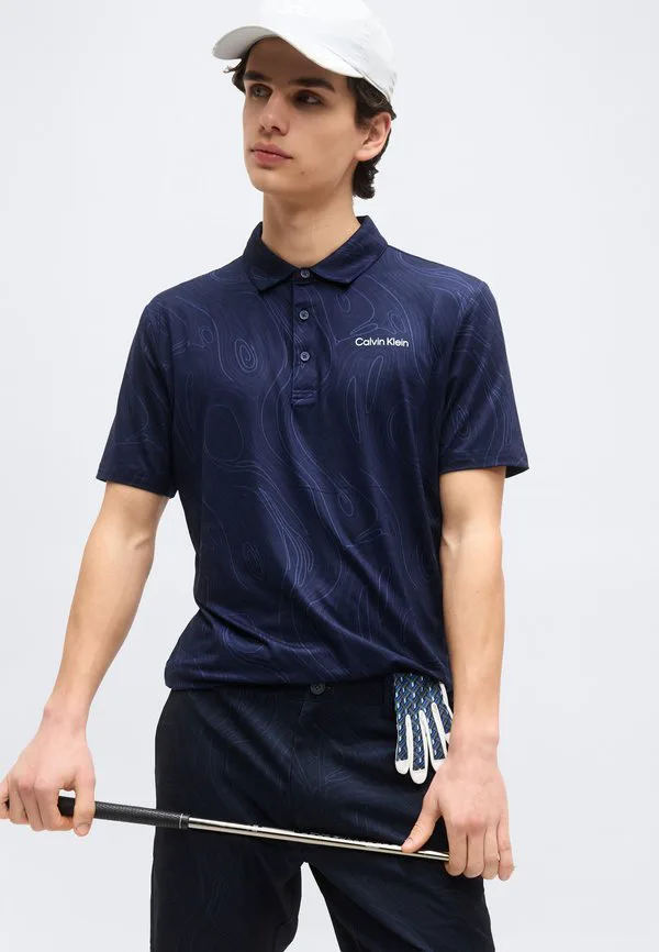 Спортивные шорты с мраморным принтом Calvin Klein Golf, Navy — фото 4